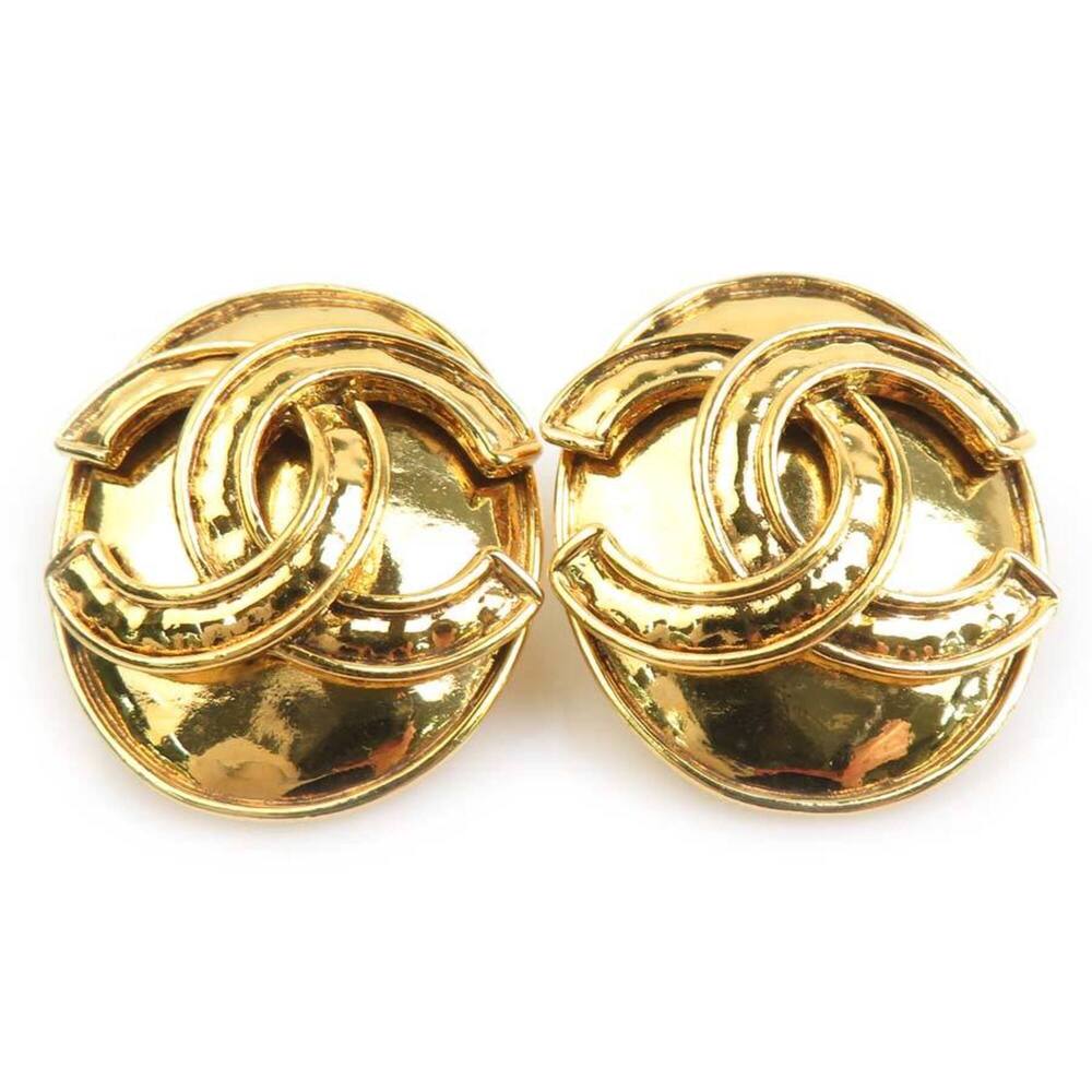 Chanel Cc Logo Clip-On Earrings Gold- #312581C60B
